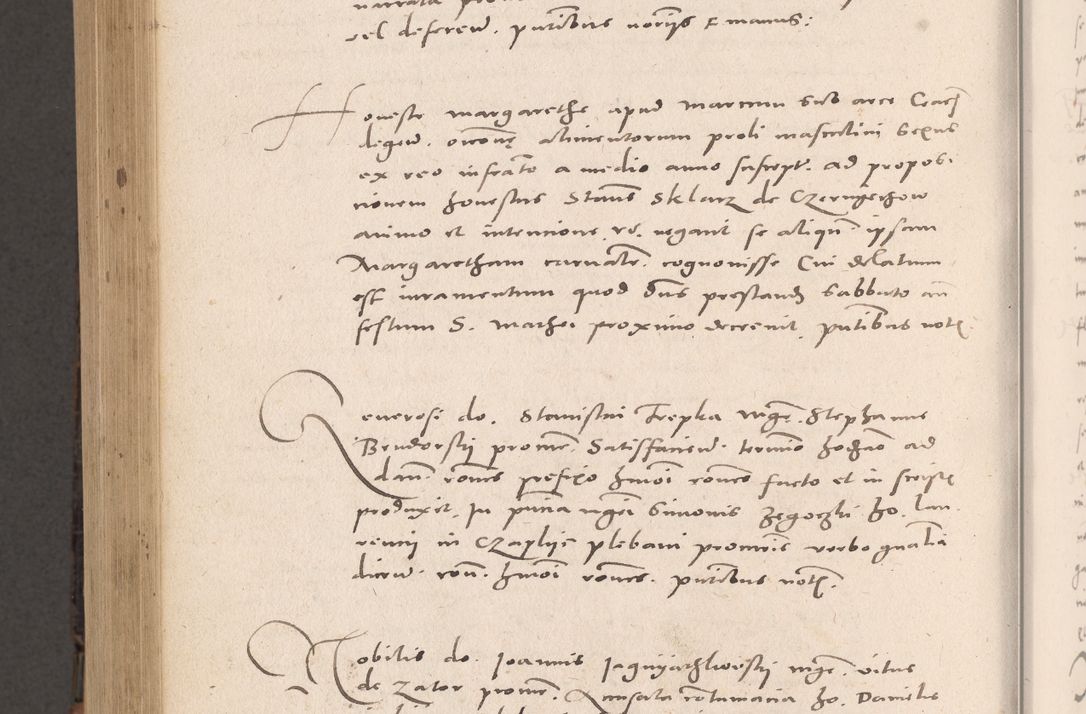 Zdjęcie nr 944 dla obiektu archiwalnego: Acta actorum causarum, sententiarum tam diffinitivarum quam interloquutoriarum, decretorum, obligationum, quietationum et constitutionum procuratorum coram reverendo domino Stanislao Schlomovski praeposito Calissiensi, archidiacono Sandecensi, canonico vicarioque in spiritualibus generali Cracocoviensi ad annum Domini millesimum quingentesimum quinquagesimum sextum, cuius indicatio quatuor decima, pontificatus sanctissimi in Christo patris domini Pauli divina providencia pape quarti anno ipsius