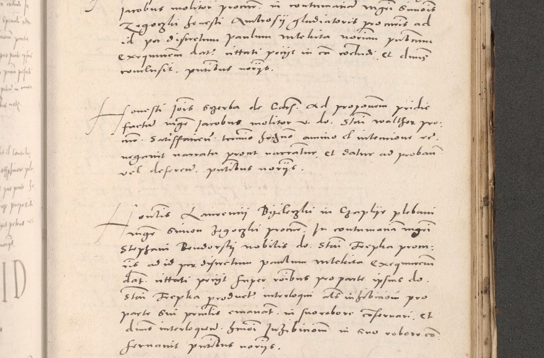 Zdjęcie nr 949 dla obiektu archiwalnego: Acta actorum causarum, sententiarum tam diffinitivarum quam interloquutoriarum, decretorum, obligationum, quietationum et constitutionum procuratorum coram reverendo domino Stanislao Schlomovski praeposito Calissiensi, archidiacono Sandecensi, canonico vicarioque in spiritualibus generali Cracocoviensi ad annum Domini millesimum quingentesimum quinquagesimum sextum, cuius indicatio quatuor decima, pontificatus sanctissimi in Christo patris domini Pauli divina providencia pape quarti anno ipsius