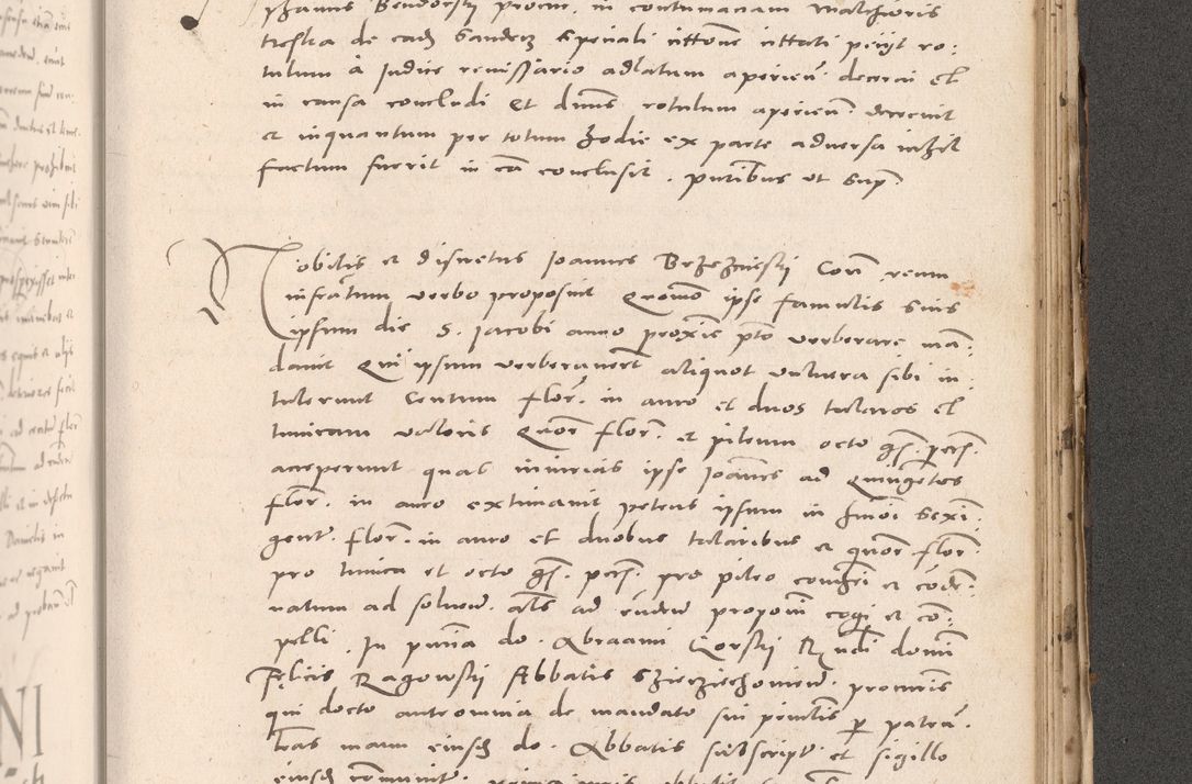 Zdjęcie nr 943 dla obiektu archiwalnego: Acta actorum causarum, sententiarum tam diffinitivarum quam interloquutoriarum, decretorum, obligationum, quietationum et constitutionum procuratorum coram reverendo domino Stanislao Schlomovski praeposito Calissiensi, archidiacono Sandecensi, canonico vicarioque in spiritualibus generali Cracocoviensi ad annum Domini millesimum quingentesimum quinquagesimum sextum, cuius indicatio quatuor decima, pontificatus sanctissimi in Christo patris domini Pauli divina providencia pape quarti anno ipsius