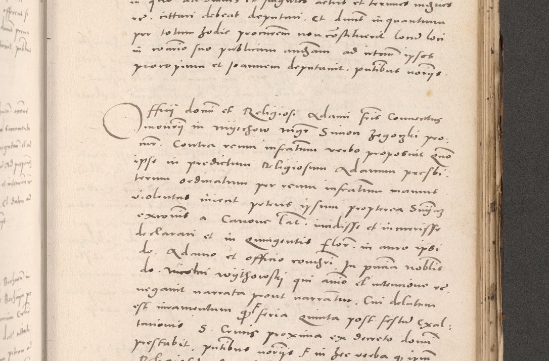 Zdjęcie nr 935 dla obiektu archiwalnego: Acta actorum causarum, sententiarum tam diffinitivarum quam interloquutoriarum, decretorum, obligationum, quietationum et constitutionum procuratorum coram reverendo domino Stanislao Schlomovski praeposito Calissiensi, archidiacono Sandecensi, canonico vicarioque in spiritualibus generali Cracocoviensi ad annum Domini millesimum quingentesimum quinquagesimum sextum, cuius indicatio quatuor decima, pontificatus sanctissimi in Christo patris domini Pauli divina providencia pape quarti anno ipsius