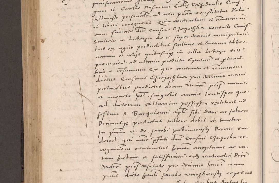 Zdjęcie nr 922 dla obiektu archiwalnego: Acta actorum causarum, sententiarum tam diffinitivarum quam interloquutoriarum, decretorum, obligationum, quietationum et constitutionum procuratorum coram reverendo domino Stanislao Schlomovski praeposito Calissiensi, archidiacono Sandecensi, canonico vicarioque in spiritualibus generali Cracocoviensi ad annum Domini millesimum quingentesimum quinquagesimum sextum, cuius indicatio quatuor decima, pontificatus sanctissimi in Christo patris domini Pauli divina providencia pape quarti anno ipsius