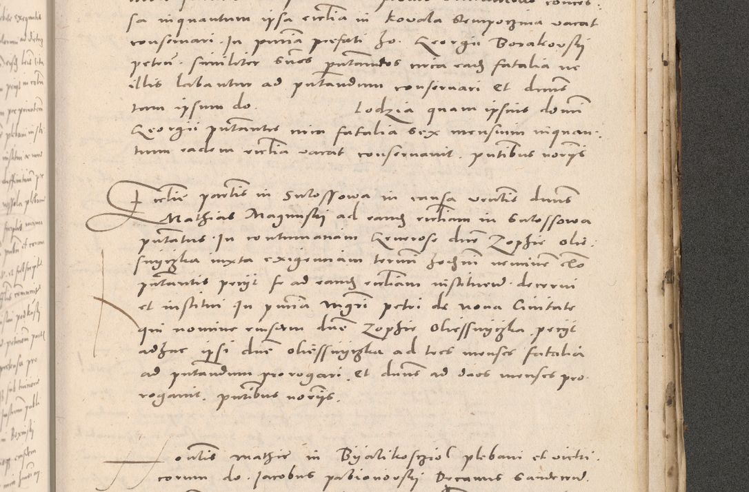 Zdjęcie nr 1065 dla obiektu archiwalnego: Acta actorum causarum, sententiarum tam diffinitivarum quam interloquutoriarum, decretorum, obligationum, quietationum et constitutionum procuratorum coram reverendo domino Stanislao Schlomovski praeposito Calissiensi, archidiacono Sandecensi, canonico vicarioque in spiritualibus generali Cracocoviensi ad annum Domini millesimum quingentesimum quinquagesimum sextum, cuius indicatio quatuor decima, pontificatus sanctissimi in Christo patris domini Pauli divina providencia pape quarti anno ipsius