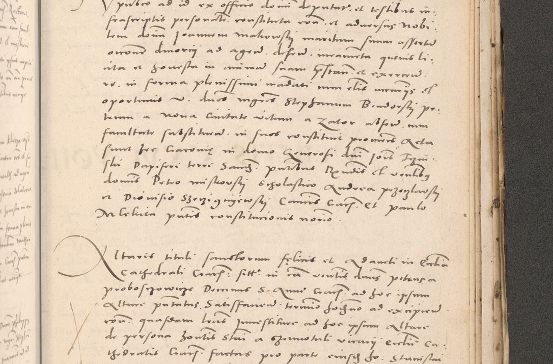 Zdjęcie nr 1053 dla obiektu archiwalnego: Acta actorum causarum, sententiarum tam diffinitivarum quam interloquutoriarum, decretorum, obligationum, quietationum et constitutionum procuratorum coram reverendo domino Stanislao Schlomovski praeposito Calissiensi, archidiacono Sandecensi, canonico vicarioque in spiritualibus generali Cracocoviensi ad annum Domini millesimum quingentesimum quinquagesimum sextum, cuius indicatio quatuor decima, pontificatus sanctissimi in Christo patris domini Pauli divina providencia pape quarti anno ipsius