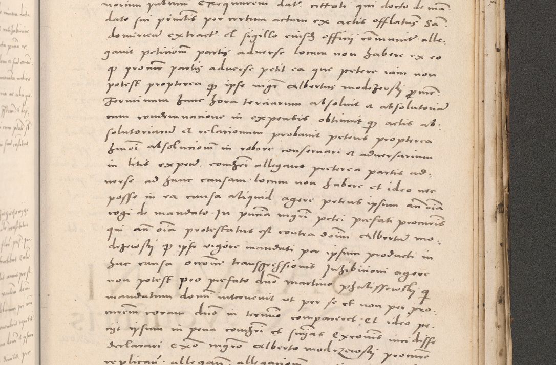 Zdjęcie nr 1047 dla obiektu archiwalnego: Acta actorum causarum, sententiarum tam diffinitivarum quam interloquutoriarum, decretorum, obligationum, quietationum et constitutionum procuratorum coram reverendo domino Stanislao Schlomovski praeposito Calissiensi, archidiacono Sandecensi, canonico vicarioque in spiritualibus generali Cracocoviensi ad annum Domini millesimum quingentesimum quinquagesimum sextum, cuius indicatio quatuor decima, pontificatus sanctissimi in Christo patris domini Pauli divina providencia pape quarti anno ipsius