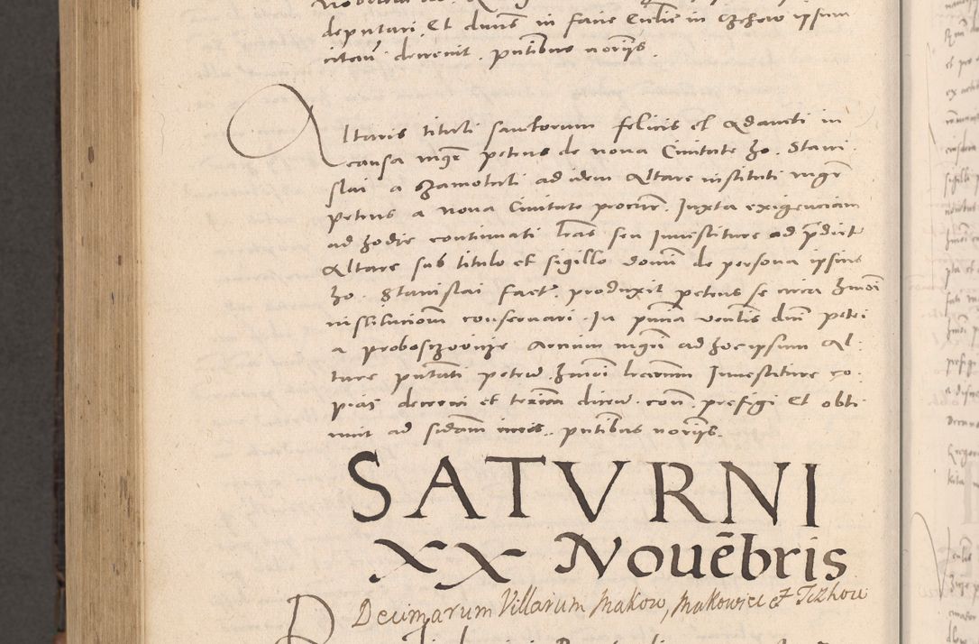 Zdjęcie nr 1048 dla obiektu archiwalnego: Acta actorum causarum, sententiarum tam diffinitivarum quam interloquutoriarum, decretorum, obligationum, quietationum et constitutionum procuratorum coram reverendo domino Stanislao Schlomovski praeposito Calissiensi, archidiacono Sandecensi, canonico vicarioque in spiritualibus generali Cracocoviensi ad annum Domini millesimum quingentesimum quinquagesimum sextum, cuius indicatio quatuor decima, pontificatus sanctissimi in Christo patris domini Pauli divina providencia pape quarti anno ipsius