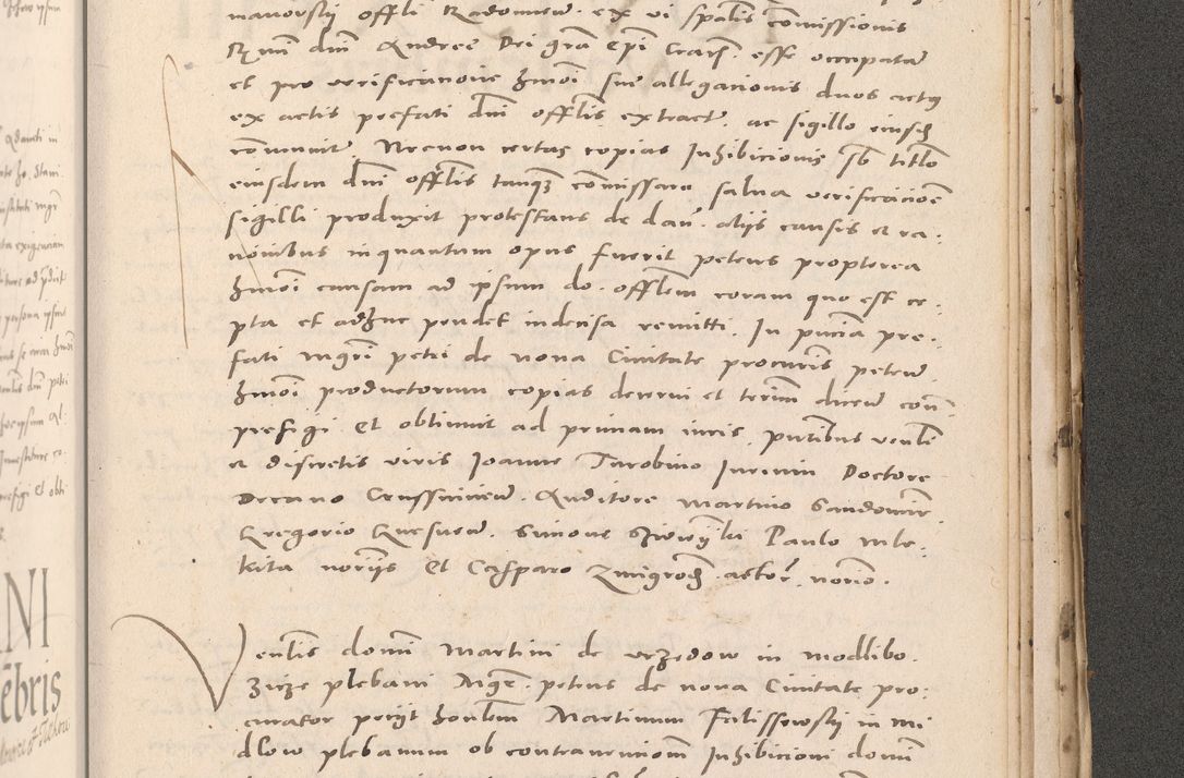 Zdjęcie nr 1049 dla obiektu archiwalnego: Acta actorum causarum, sententiarum tam diffinitivarum quam interloquutoriarum, decretorum, obligationum, quietationum et constitutionum procuratorum coram reverendo domino Stanislao Schlomovski praeposito Calissiensi, archidiacono Sandecensi, canonico vicarioque in spiritualibus generali Cracocoviensi ad annum Domini millesimum quingentesimum quinquagesimum sextum, cuius indicatio quatuor decima, pontificatus sanctissimi in Christo patris domini Pauli divina providencia pape quarti anno ipsius