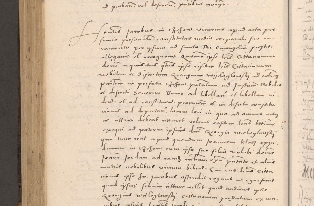 Zdjęcie nr 1044 dla obiektu archiwalnego: Acta actorum causarum, sententiarum tam diffinitivarum quam interloquutoriarum, decretorum, obligationum, quietationum et constitutionum procuratorum coram reverendo domino Stanislao Schlomovski praeposito Calissiensi, archidiacono Sandecensi, canonico vicarioque in spiritualibus generali Cracocoviensi ad annum Domini millesimum quingentesimum quinquagesimum sextum, cuius indicatio quatuor decima, pontificatus sanctissimi in Christo patris domini Pauli divina providencia pape quarti anno ipsius