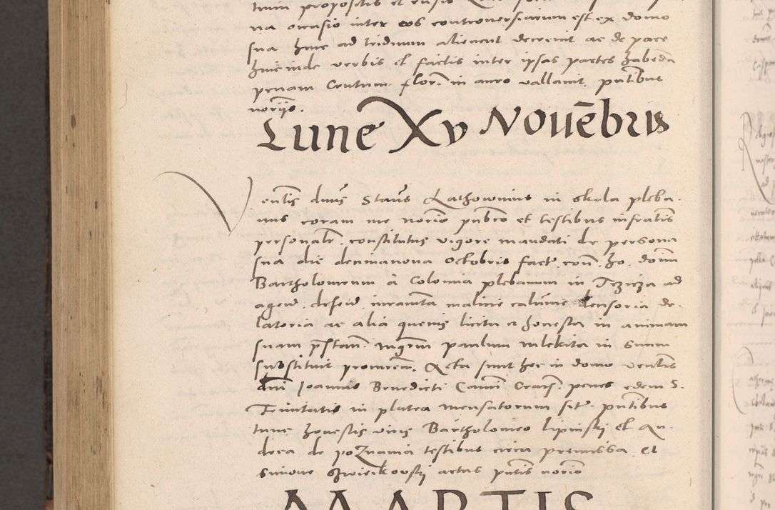 Zdjęcie nr 1042 dla obiektu archiwalnego: Acta actorum causarum, sententiarum tam diffinitivarum quam interloquutoriarum, decretorum, obligationum, quietationum et constitutionum procuratorum coram reverendo domino Stanislao Schlomovski praeposito Calissiensi, archidiacono Sandecensi, canonico vicarioque in spiritualibus generali Cracocoviensi ad annum Domini millesimum quingentesimum quinquagesimum sextum, cuius indicatio quatuor decima, pontificatus sanctissimi in Christo patris domini Pauli divina providencia pape quarti anno ipsius