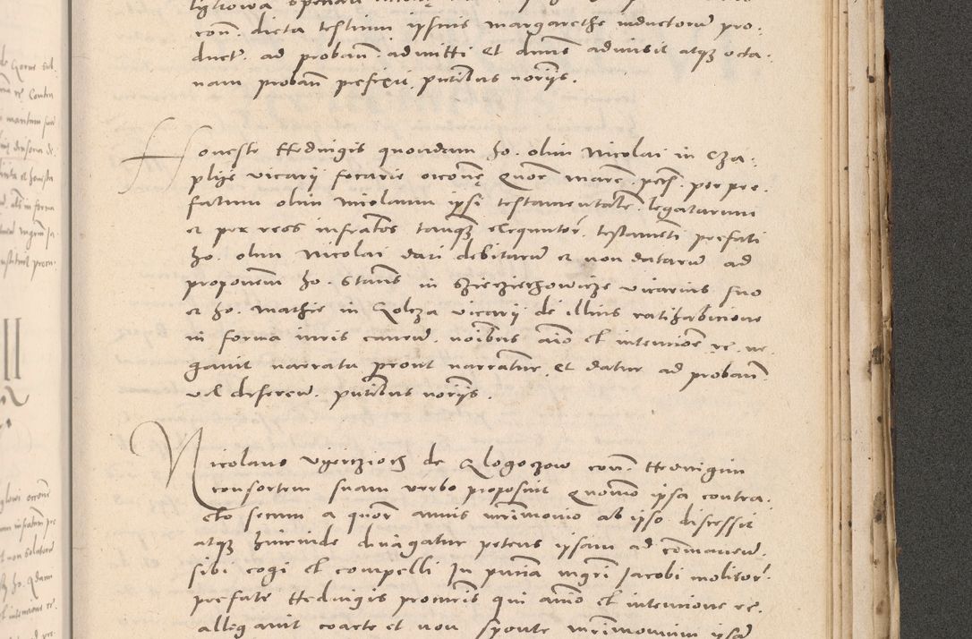 Zdjęcie nr 1035 dla obiektu archiwalnego: Acta actorum causarum, sententiarum tam diffinitivarum quam interloquutoriarum, decretorum, obligationum, quietationum et constitutionum procuratorum coram reverendo domino Stanislao Schlomovski praeposito Calissiensi, archidiacono Sandecensi, canonico vicarioque in spiritualibus generali Cracocoviensi ad annum Domini millesimum quingentesimum quinquagesimum sextum, cuius indicatio quatuor decima, pontificatus sanctissimi in Christo patris domini Pauli divina providencia pape quarti anno ipsius