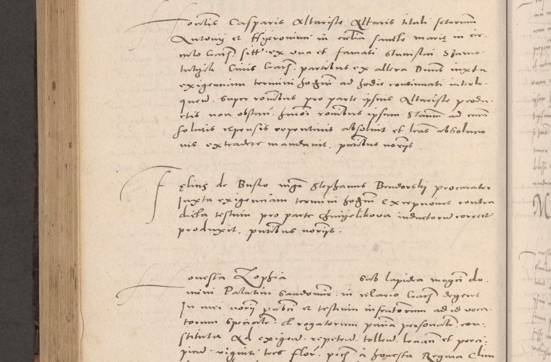 Zdjęcie nr 1032 dla obiektu archiwalnego: Acta actorum causarum, sententiarum tam diffinitivarum quam interloquutoriarum, decretorum, obligationum, quietationum et constitutionum procuratorum coram reverendo domino Stanislao Schlomovski praeposito Calissiensi, archidiacono Sandecensi, canonico vicarioque in spiritualibus generali Cracocoviensi ad annum Domini millesimum quingentesimum quinquagesimum sextum, cuius indicatio quatuor decima, pontificatus sanctissimi in Christo patris domini Pauli divina providencia pape quarti anno ipsius