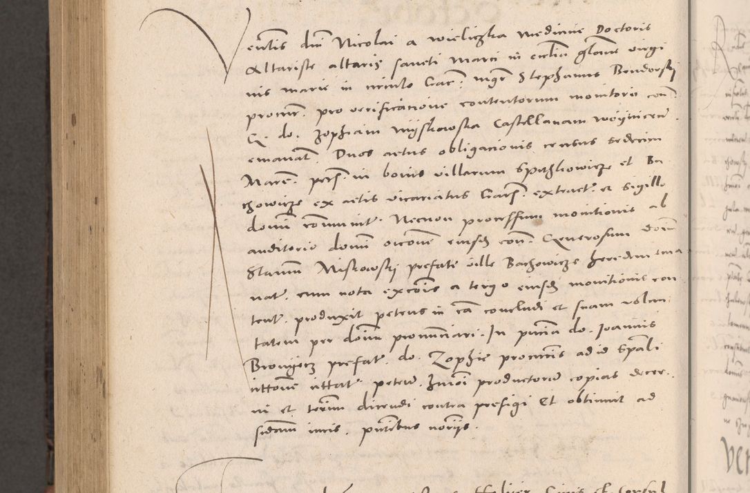 Zdjęcie nr 1028 dla obiektu archiwalnego: Acta actorum causarum, sententiarum tam diffinitivarum quam interloquutoriarum, decretorum, obligationum, quietationum et constitutionum procuratorum coram reverendo domino Stanislao Schlomovski praeposito Calissiensi, archidiacono Sandecensi, canonico vicarioque in spiritualibus generali Cracocoviensi ad annum Domini millesimum quingentesimum quinquagesimum sextum, cuius indicatio quatuor decima, pontificatus sanctissimi in Christo patris domini Pauli divina providencia pape quarti anno ipsius