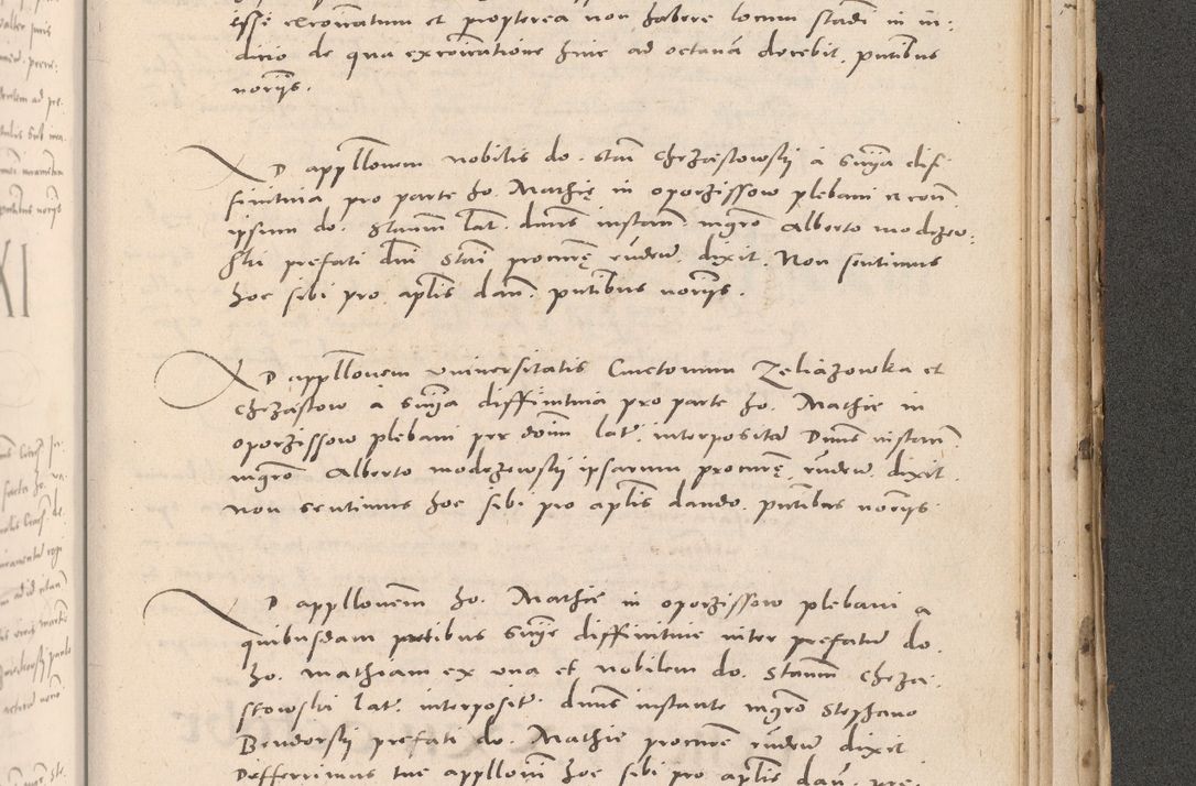 Zdjęcie nr 1023 dla obiektu archiwalnego: Acta actorum causarum, sententiarum tam diffinitivarum quam interloquutoriarum, decretorum, obligationum, quietationum et constitutionum procuratorum coram reverendo domino Stanislao Schlomovski praeposito Calissiensi, archidiacono Sandecensi, canonico vicarioque in spiritualibus generali Cracocoviensi ad annum Domini millesimum quingentesimum quinquagesimum sextum, cuius indicatio quatuor decima, pontificatus sanctissimi in Christo patris domini Pauli divina providencia pape quarti anno ipsius