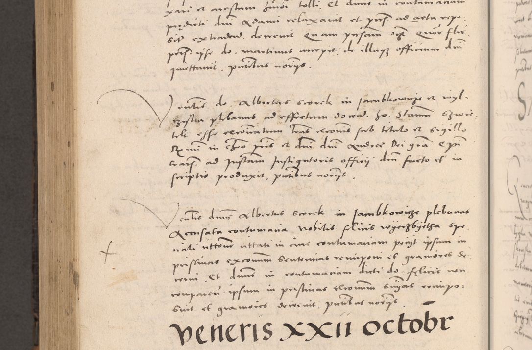 Zdjęcie nr 1024 dla obiektu archiwalnego: Acta actorum causarum, sententiarum tam diffinitivarum quam interloquutoriarum, decretorum, obligationum, quietationum et constitutionum procuratorum coram reverendo domino Stanislao Schlomovski praeposito Calissiensi, archidiacono Sandecensi, canonico vicarioque in spiritualibus generali Cracocoviensi ad annum Domini millesimum quingentesimum quinquagesimum sextum, cuius indicatio quatuor decima, pontificatus sanctissimi in Christo patris domini Pauli divina providencia pape quarti anno ipsius