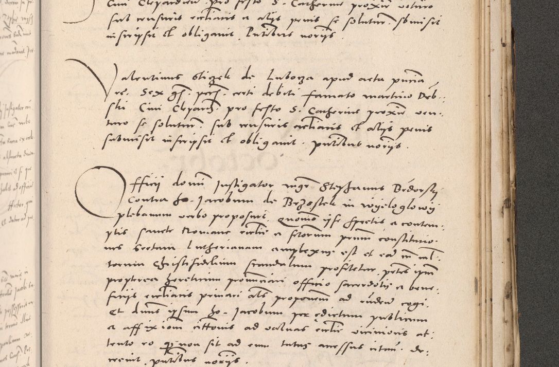 Zdjęcie nr 1021 dla obiektu archiwalnego: Acta actorum causarum, sententiarum tam diffinitivarum quam interloquutoriarum, decretorum, obligationum, quietationum et constitutionum procuratorum coram reverendo domino Stanislao Schlomovski praeposito Calissiensi, archidiacono Sandecensi, canonico vicarioque in spiritualibus generali Cracocoviensi ad annum Domini millesimum quingentesimum quinquagesimum sextum, cuius indicatio quatuor decima, pontificatus sanctissimi in Christo patris domini Pauli divina providencia pape quarti anno ipsius