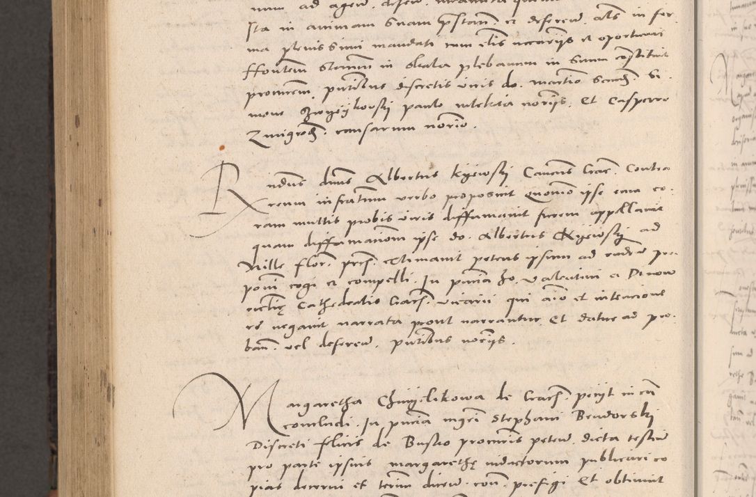 Zdjęcie nr 1018 dla obiektu archiwalnego: Acta actorum causarum, sententiarum tam diffinitivarum quam interloquutoriarum, decretorum, obligationum, quietationum et constitutionum procuratorum coram reverendo domino Stanislao Schlomovski praeposito Calissiensi, archidiacono Sandecensi, canonico vicarioque in spiritualibus generali Cracocoviensi ad annum Domini millesimum quingentesimum quinquagesimum sextum, cuius indicatio quatuor decima, pontificatus sanctissimi in Christo patris domini Pauli divina providencia pape quarti anno ipsius