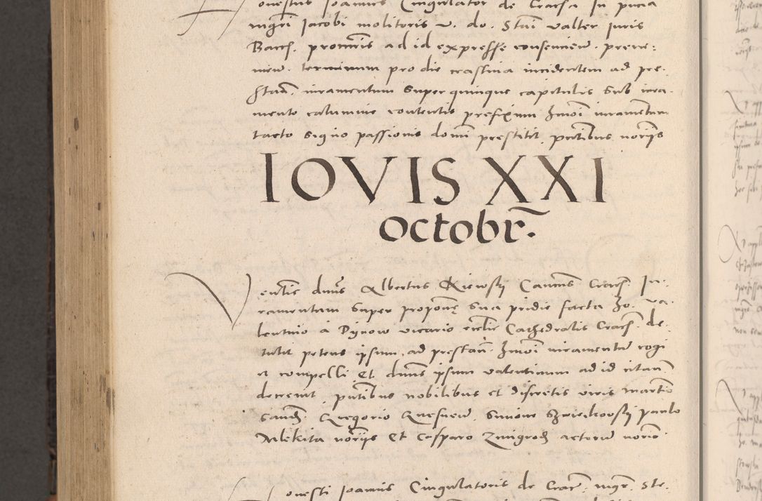 Zdjęcie nr 1022 dla obiektu archiwalnego: Acta actorum causarum, sententiarum tam diffinitivarum quam interloquutoriarum, decretorum, obligationum, quietationum et constitutionum procuratorum coram reverendo domino Stanislao Schlomovski praeposito Calissiensi, archidiacono Sandecensi, canonico vicarioque in spiritualibus generali Cracocoviensi ad annum Domini millesimum quingentesimum quinquagesimum sextum, cuius indicatio quatuor decima, pontificatus sanctissimi in Christo patris domini Pauli divina providencia pape quarti anno ipsius