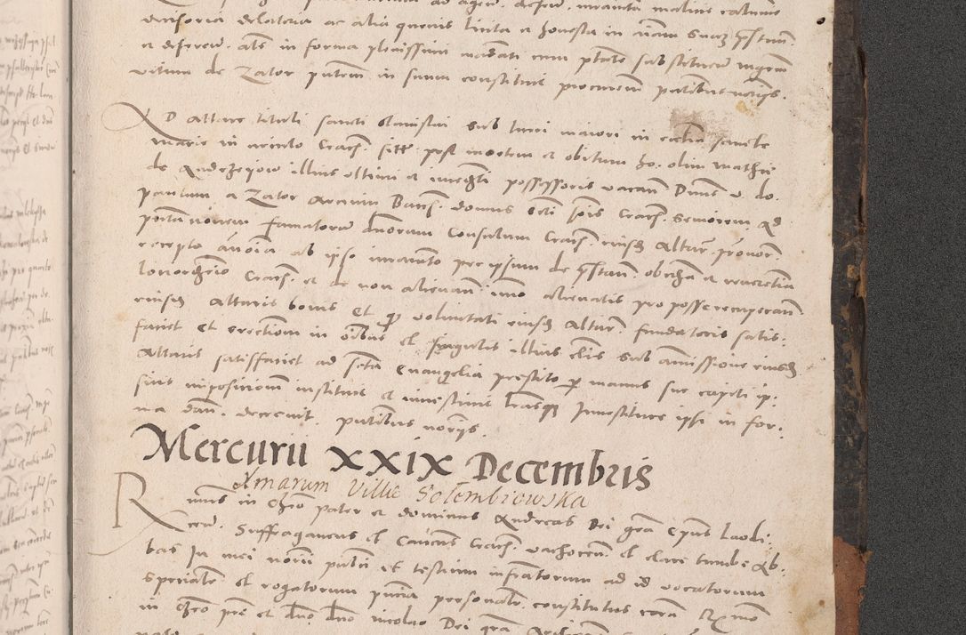 Zdjęcie nr 1107 dla obiektu archiwalnego: Acta actorum causarum, sententiarum tam diffinitivarum quam interloquutoriarum, decretorum, obligationum, quietationum et constitutionum procuratorum coram reverendo domino Stanislao Schlomovski praeposito Calissiensi, archidiacono Sandecensi, canonico vicarioque in spiritualibus generali Cracocoviensi ad annum Domini millesimum quingentesimum quinquagesimum sextum, cuius indicatio quatuor decima, pontificatus sanctissimi in Christo patris domini Pauli divina providencia pape quarti anno ipsius