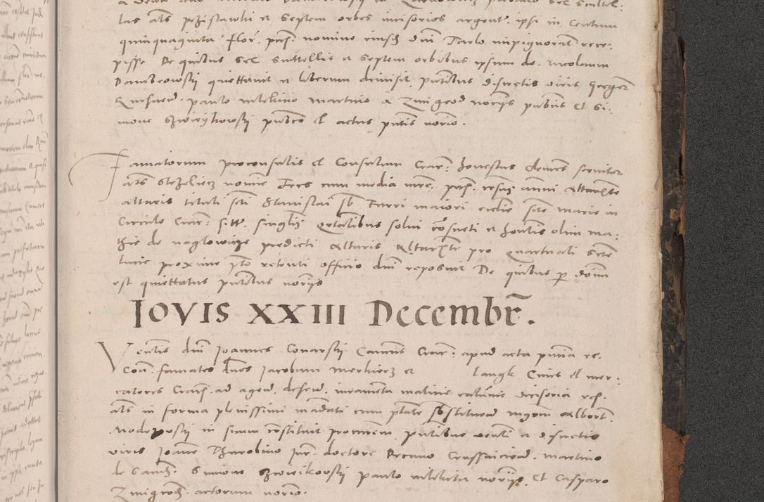 Zdjęcie nr 1103 dla obiektu archiwalnego: Acta actorum causarum, sententiarum tam diffinitivarum quam interloquutoriarum, decretorum, obligationum, quietationum et constitutionum procuratorum coram reverendo domino Stanislao Schlomovski praeposito Calissiensi, archidiacono Sandecensi, canonico vicarioque in spiritualibus generali Cracocoviensi ad annum Domini millesimum quingentesimum quinquagesimum sextum, cuius indicatio quatuor decima, pontificatus sanctissimi in Christo patris domini Pauli divina providencia pape quarti anno ipsius