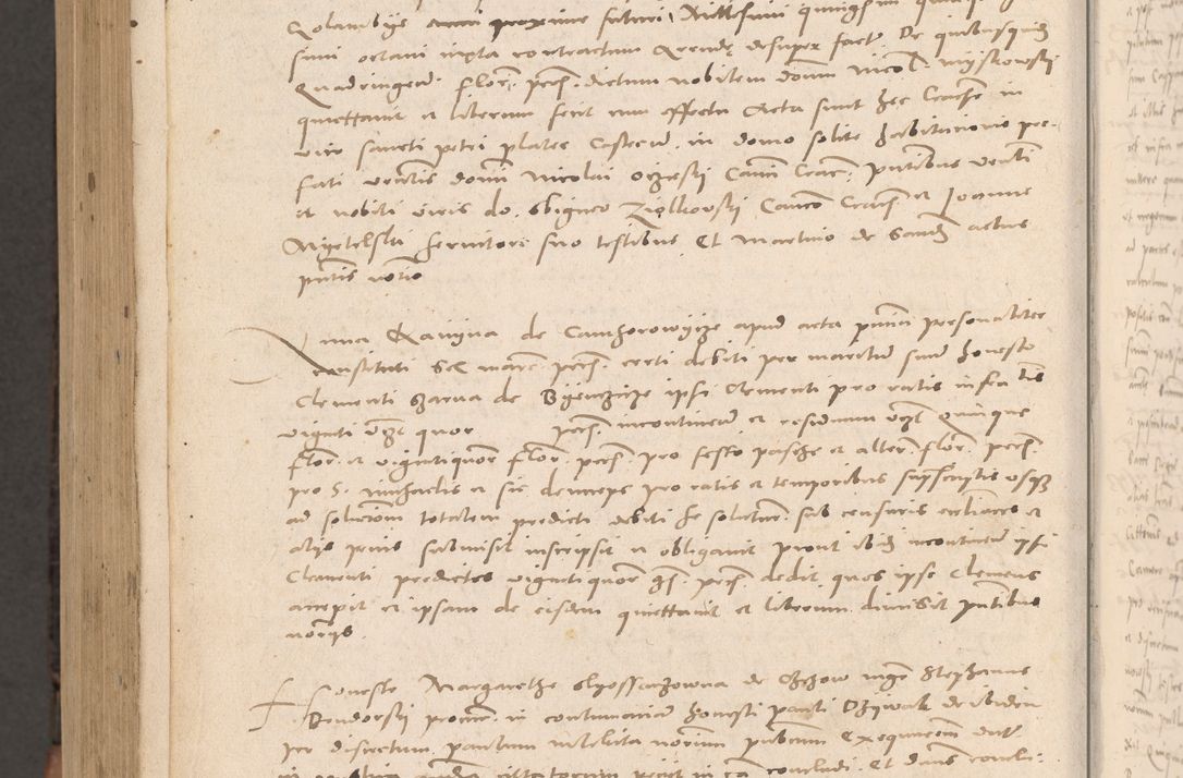 Zdjęcie nr 1096 dla obiektu archiwalnego: Acta actorum causarum, sententiarum tam diffinitivarum quam interloquutoriarum, decretorum, obligationum, quietationum et constitutionum procuratorum coram reverendo domino Stanislao Schlomovski praeposito Calissiensi, archidiacono Sandecensi, canonico vicarioque in spiritualibus generali Cracocoviensi ad annum Domini millesimum quingentesimum quinquagesimum sextum, cuius indicatio quatuor decima, pontificatus sanctissimi in Christo patris domini Pauli divina providencia pape quarti anno ipsius
