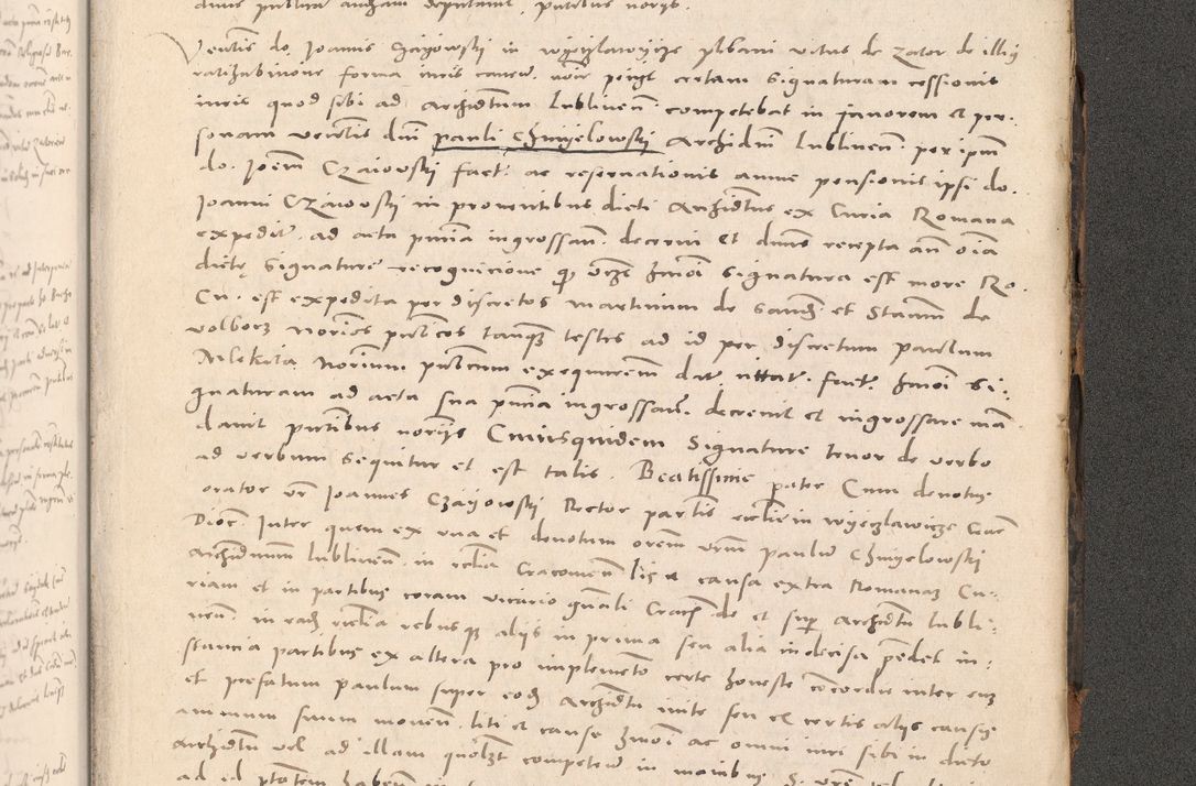 Zdjęcie nr 1091 dla obiektu archiwalnego: Acta actorum causarum, sententiarum tam diffinitivarum quam interloquutoriarum, decretorum, obligationum, quietationum et constitutionum procuratorum coram reverendo domino Stanislao Schlomovski praeposito Calissiensi, archidiacono Sandecensi, canonico vicarioque in spiritualibus generali Cracocoviensi ad annum Domini millesimum quingentesimum quinquagesimum sextum, cuius indicatio quatuor decima, pontificatus sanctissimi in Christo patris domini Pauli divina providencia pape quarti anno ipsius