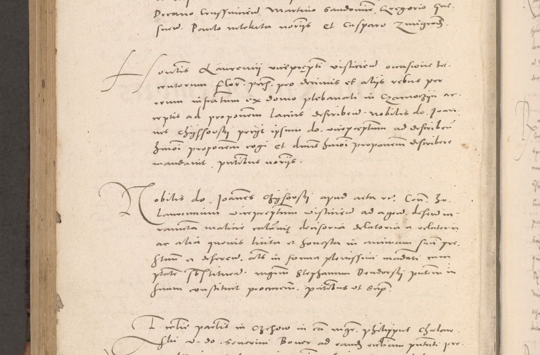 Zdjęcie nr 1086 dla obiektu archiwalnego: Acta actorum causarum, sententiarum tam diffinitivarum quam interloquutoriarum, decretorum, obligationum, quietationum et constitutionum procuratorum coram reverendo domino Stanislao Schlomovski praeposito Calissiensi, archidiacono Sandecensi, canonico vicarioque in spiritualibus generali Cracocoviensi ad annum Domini millesimum quingentesimum quinquagesimum sextum, cuius indicatio quatuor decima, pontificatus sanctissimi in Christo patris domini Pauli divina providencia pape quarti anno ipsius