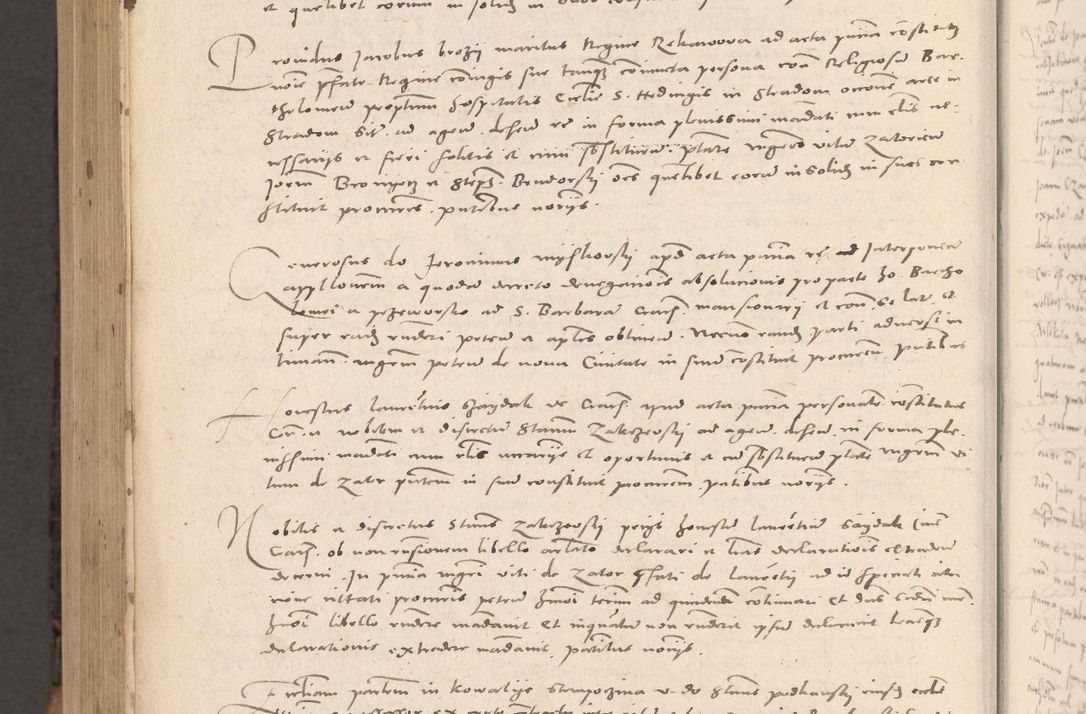 Zdjęcie nr 1090 dla obiektu archiwalnego: Acta actorum causarum, sententiarum tam diffinitivarum quam interloquutoriarum, decretorum, obligationum, quietationum et constitutionum procuratorum coram reverendo domino Stanislao Schlomovski praeposito Calissiensi, archidiacono Sandecensi, canonico vicarioque in spiritualibus generali Cracocoviensi ad annum Domini millesimum quingentesimum quinquagesimum sextum, cuius indicatio quatuor decima, pontificatus sanctissimi in Christo patris domini Pauli divina providencia pape quarti anno ipsius