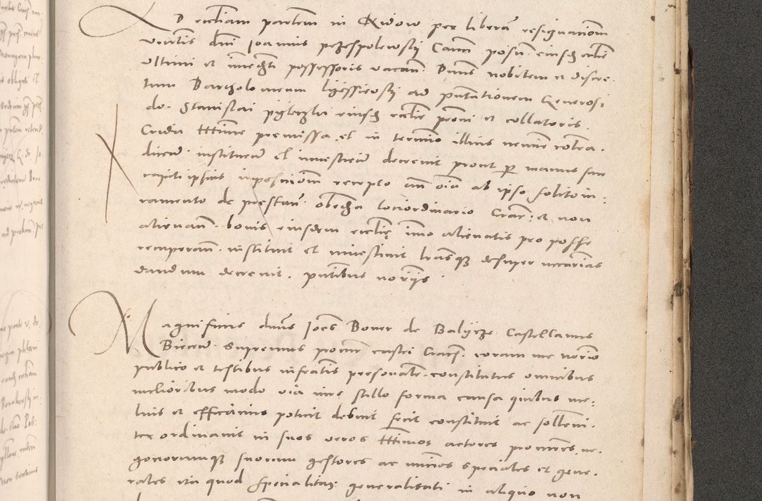 Zdjęcie nr 1083 dla obiektu archiwalnego: Acta actorum causarum, sententiarum tam diffinitivarum quam interloquutoriarum, decretorum, obligationum, quietationum et constitutionum procuratorum coram reverendo domino Stanislao Schlomovski praeposito Calissiensi, archidiacono Sandecensi, canonico vicarioque in spiritualibus generali Cracocoviensi ad annum Domini millesimum quingentesimum quinquagesimum sextum, cuius indicatio quatuor decima, pontificatus sanctissimi in Christo patris domini Pauli divina providencia pape quarti anno ipsius