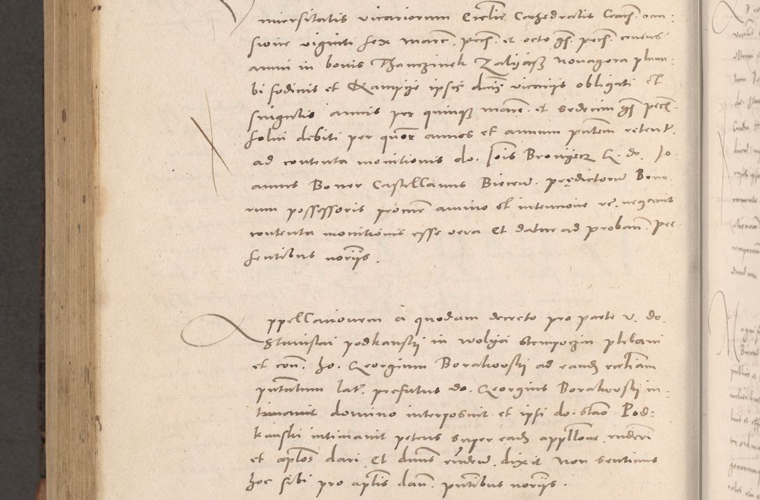 Zdjęcie nr 1082 dla obiektu archiwalnego: Acta actorum causarum, sententiarum tam diffinitivarum quam interloquutoriarum, decretorum, obligationum, quietationum et constitutionum procuratorum coram reverendo domino Stanislao Schlomovski praeposito Calissiensi, archidiacono Sandecensi, canonico vicarioque in spiritualibus generali Cracocoviensi ad annum Domini millesimum quingentesimum quinquagesimum sextum, cuius indicatio quatuor decima, pontificatus sanctissimi in Christo patris domini Pauli divina providencia pape quarti anno ipsius