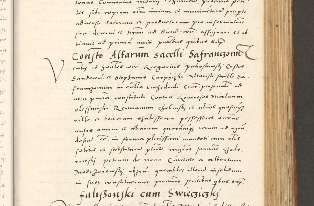 Zdjęcie nr 402 dla obiektu archiwalnego: Acta actorum, sententiarum tam diffinitivarum quam interloquutoriarum, decretorum, obligationum, quietationum et constitutionum procuratorum coram reverendo domino Andrea Przeczlauski scholastico vicarioque in spiritualibus generali Cracoviensi, ad annum Domini millesimum quingentesimum sexagesimum primum, cuius inditio quarta, pontidicatus Pii quarti, annus secundus, poeliciter sequuntur