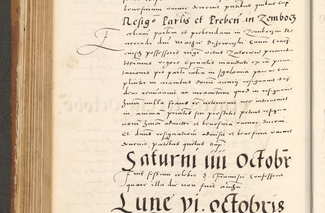 Zdjęcie nr 387 dla obiektu archiwalnego: Acta actorum, sententiarum tam diffinitivarum quam interloquutoriarum, decretorum, obligationum, quietationum et constitutionum procuratorum coram reverendo domino Andrea Przeczlauski scholastico vicarioque in spiritualibus generali Cracoviensi, ad annum Domini millesimum quingentesimum sexagesimum primum, cuius inditio quarta, pontidicatus Pii quarti, annus secundus, poeliciter sequuntur