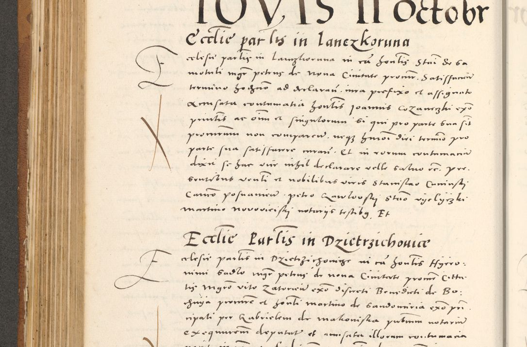 Zdjęcie nr 381 dla obiektu archiwalnego: Acta actorum, sententiarum tam diffinitivarum quam interloquutoriarum, decretorum, obligationum, quietationum et constitutionum procuratorum coram reverendo domino Andrea Przeczlauski scholastico vicarioque in spiritualibus generali Cracoviensi, ad annum Domini millesimum quingentesimum sexagesimum primum, cuius inditio quarta, pontidicatus Pii quarti, annus secundus, poeliciter sequuntur