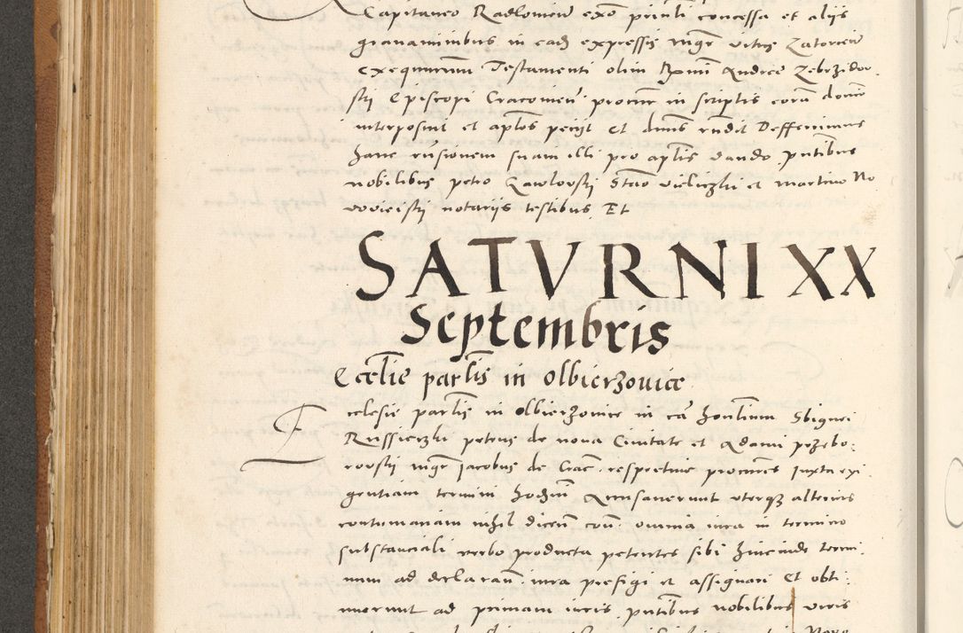 Zdjęcie nr 369 dla obiektu archiwalnego: Acta actorum, sententiarum tam diffinitivarum quam interloquutoriarum, decretorum, obligationum, quietationum et constitutionum procuratorum coram reverendo domino Andrea Przeczlauski scholastico vicarioque in spiritualibus generali Cracoviensi, ad annum Domini millesimum quingentesimum sexagesimum primum, cuius inditio quarta, pontidicatus Pii quarti, annus secundus, poeliciter sequuntur