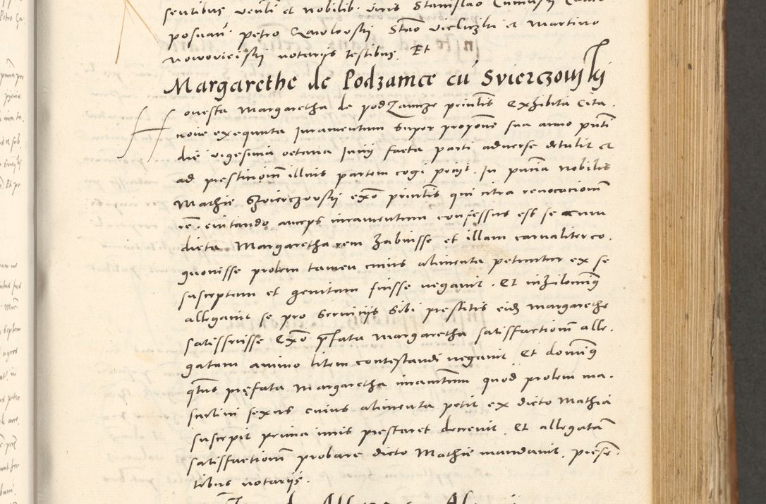 Zdjęcie nr 342 dla obiektu archiwalnego: Acta actorum, sententiarum tam diffinitivarum quam interloquutoriarum, decretorum, obligationum, quietationum et constitutionum procuratorum coram reverendo domino Andrea Przeczlauski scholastico vicarioque in spiritualibus generali Cracoviensi, ad annum Domini millesimum quingentesimum sexagesimum primum, cuius inditio quarta, pontidicatus Pii quarti, annus secundus, poeliciter sequuntur