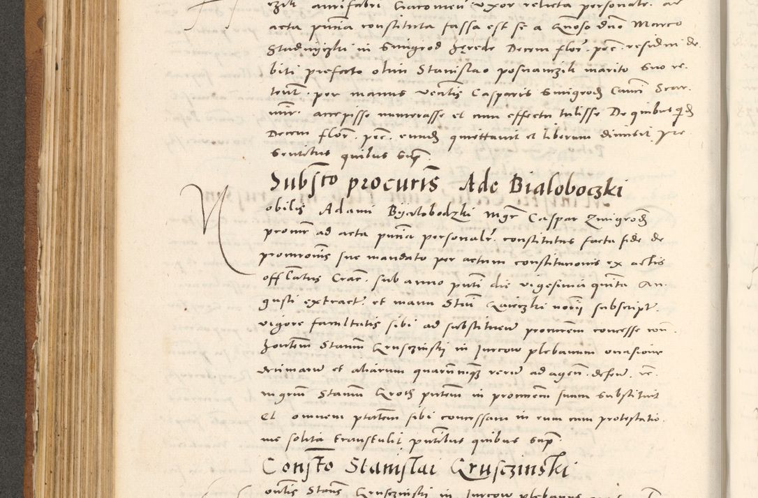 Zdjęcie nr 337 dla obiektu archiwalnego: Acta actorum, sententiarum tam diffinitivarum quam interloquutoriarum, decretorum, obligationum, quietationum et constitutionum procuratorum coram reverendo domino Andrea Przeczlauski scholastico vicarioque in spiritualibus generali Cracoviensi, ad annum Domini millesimum quingentesimum sexagesimum primum, cuius inditio quarta, pontidicatus Pii quarti, annus secundus, poeliciter sequuntur