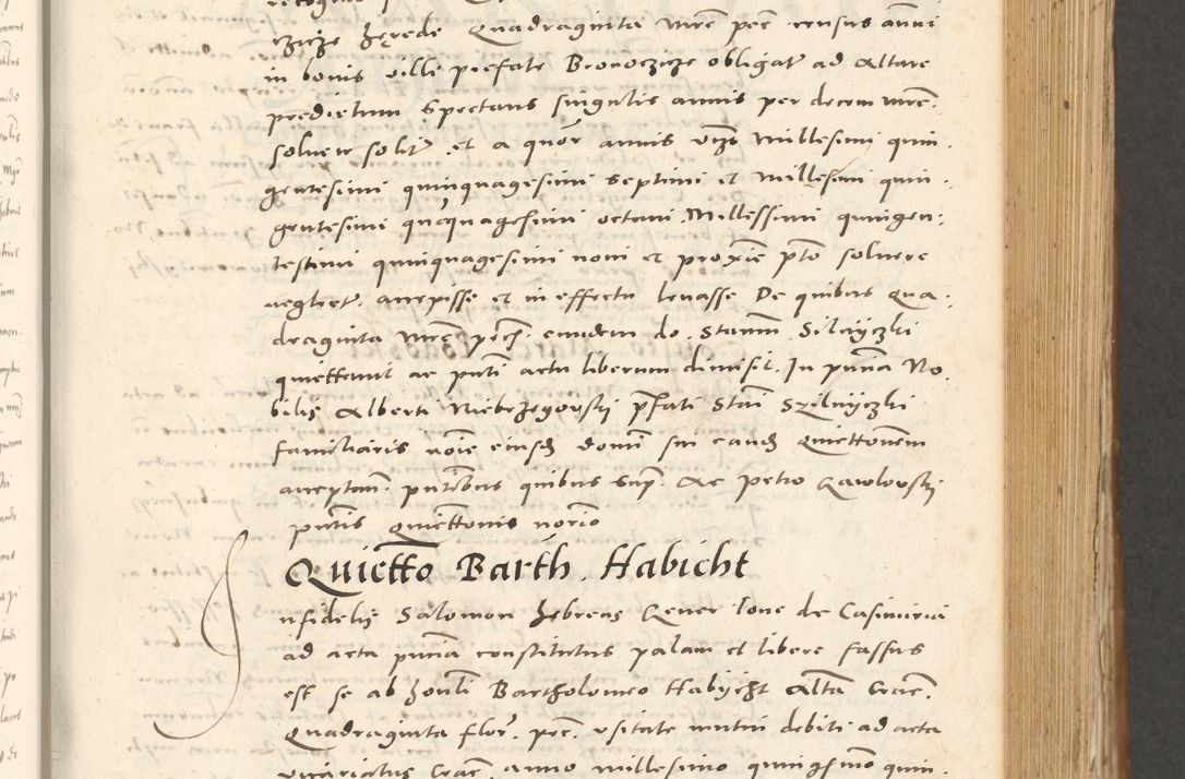 Zdjęcie nr 316 dla obiektu archiwalnego: Acta actorum, sententiarum tam diffinitivarum quam interloquutoriarum, decretorum, obligationum, quietationum et constitutionum procuratorum coram reverendo domino Andrea Przeczlauski scholastico vicarioque in spiritualibus generali Cracoviensi, ad annum Domini millesimum quingentesimum sexagesimum primum, cuius inditio quarta, pontidicatus Pii quarti, annus secundus, poeliciter sequuntur