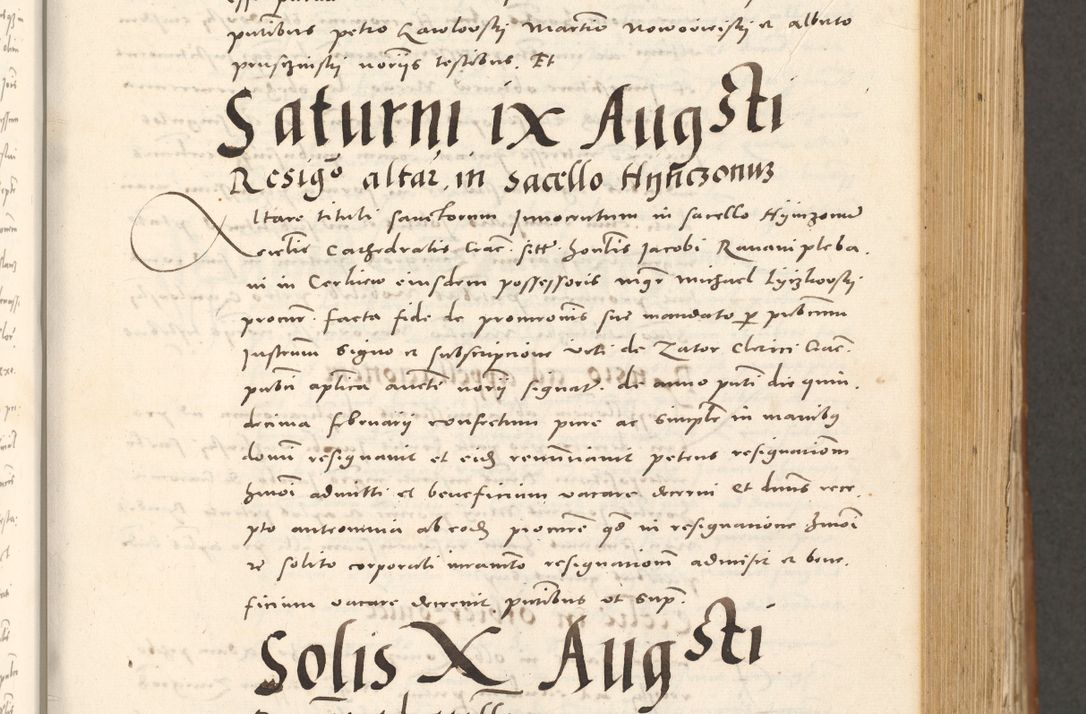 Zdjęcie nr 308 dla obiektu archiwalnego: Acta actorum, sententiarum tam diffinitivarum quam interloquutoriarum, decretorum, obligationum, quietationum et constitutionum procuratorum coram reverendo domino Andrea Przeczlauski scholastico vicarioque in spiritualibus generali Cracoviensi, ad annum Domini millesimum quingentesimum sexagesimum primum, cuius inditio quarta, pontidicatus Pii quarti, annus secundus, poeliciter sequuntur