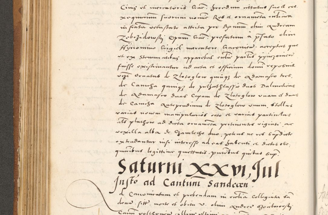 Zdjęcie nr 289 dla obiektu archiwalnego: Acta actorum, sententiarum tam diffinitivarum quam interloquutoriarum, decretorum, obligationum, quietationum et constitutionum procuratorum coram reverendo domino Andrea Przeczlauski scholastico vicarioque in spiritualibus generali Cracoviensi, ad annum Domini millesimum quingentesimum sexagesimum primum, cuius inditio quarta, pontidicatus Pii quarti, annus secundus, poeliciter sequuntur