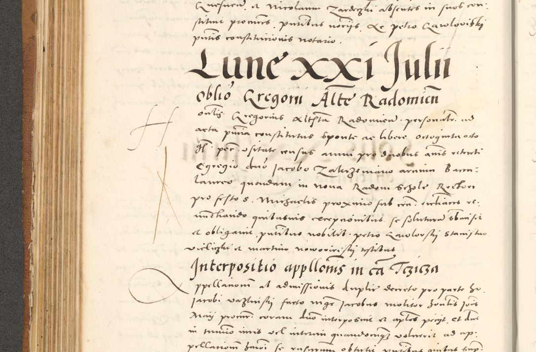 Zdjęcie nr 287 dla obiektu archiwalnego: Acta actorum, sententiarum tam diffinitivarum quam interloquutoriarum, decretorum, obligationum, quietationum et constitutionum procuratorum coram reverendo domino Andrea Przeczlauski scholastico vicarioque in spiritualibus generali Cracoviensi, ad annum Domini millesimum quingentesimum sexagesimum primum, cuius inditio quarta, pontidicatus Pii quarti, annus secundus, poeliciter sequuntur