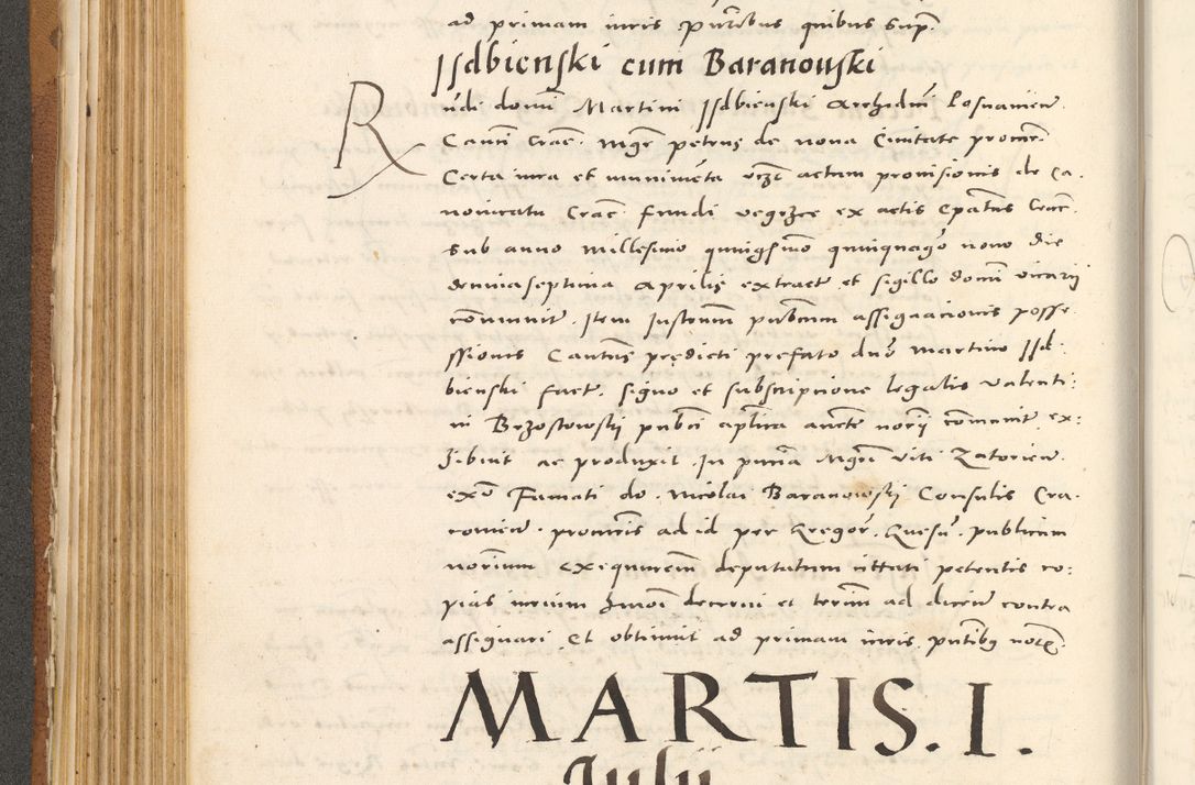 Zdjęcie nr 257 dla obiektu archiwalnego: Acta actorum, sententiarum tam diffinitivarum quam interloquutoriarum, decretorum, obligationum, quietationum et constitutionum procuratorum coram reverendo domino Andrea Przeczlauski scholastico vicarioque in spiritualibus generali Cracoviensi, ad annum Domini millesimum quingentesimum sexagesimum primum, cuius inditio quarta, pontidicatus Pii quarti, annus secundus, poeliciter sequuntur