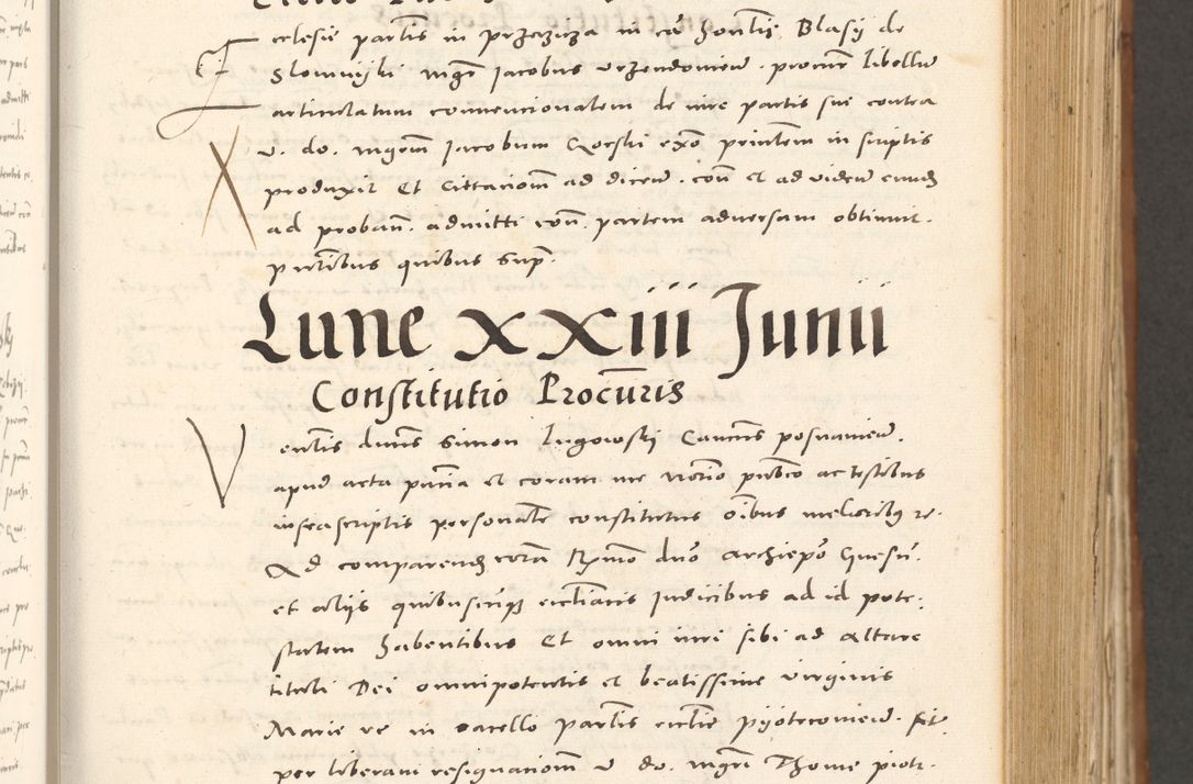Zdjęcie nr 244 dla obiektu archiwalnego: Acta actorum, sententiarum tam diffinitivarum quam interloquutoriarum, decretorum, obligationum, quietationum et constitutionum procuratorum coram reverendo domino Andrea Przeczlauski scholastico vicarioque in spiritualibus generali Cracoviensi, ad annum Domini millesimum quingentesimum sexagesimum primum, cuius inditio quarta, pontidicatus Pii quarti, annus secundus, poeliciter sequuntur