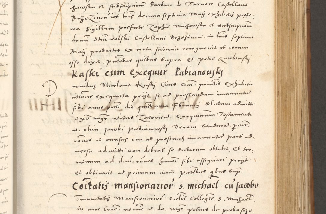 Zdjęcie nr 240 dla obiektu archiwalnego: Acta actorum, sententiarum tam diffinitivarum quam interloquutoriarum, decretorum, obligationum, quietationum et constitutionum procuratorum coram reverendo domino Andrea Przeczlauski scholastico vicarioque in spiritualibus generali Cracoviensi, ad annum Domini millesimum quingentesimum sexagesimum primum, cuius inditio quarta, pontidicatus Pii quarti, annus secundus, poeliciter sequuntur