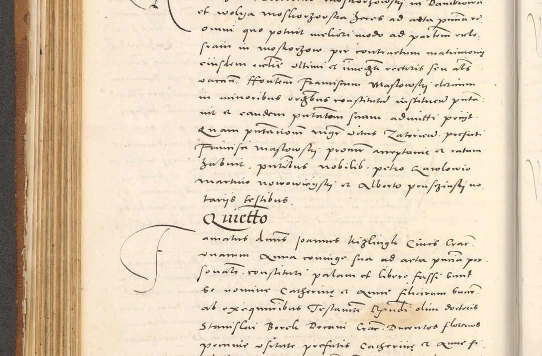 Zdjęcie nr 221 dla obiektu archiwalnego: Acta actorum, sententiarum tam diffinitivarum quam interloquutoriarum, decretorum, obligationum, quietationum et constitutionum procuratorum coram reverendo domino Andrea Przeczlauski scholastico vicarioque in spiritualibus generali Cracoviensi, ad annum Domini millesimum quingentesimum sexagesimum primum, cuius inditio quarta, pontidicatus Pii quarti, annus secundus, poeliciter sequuntur