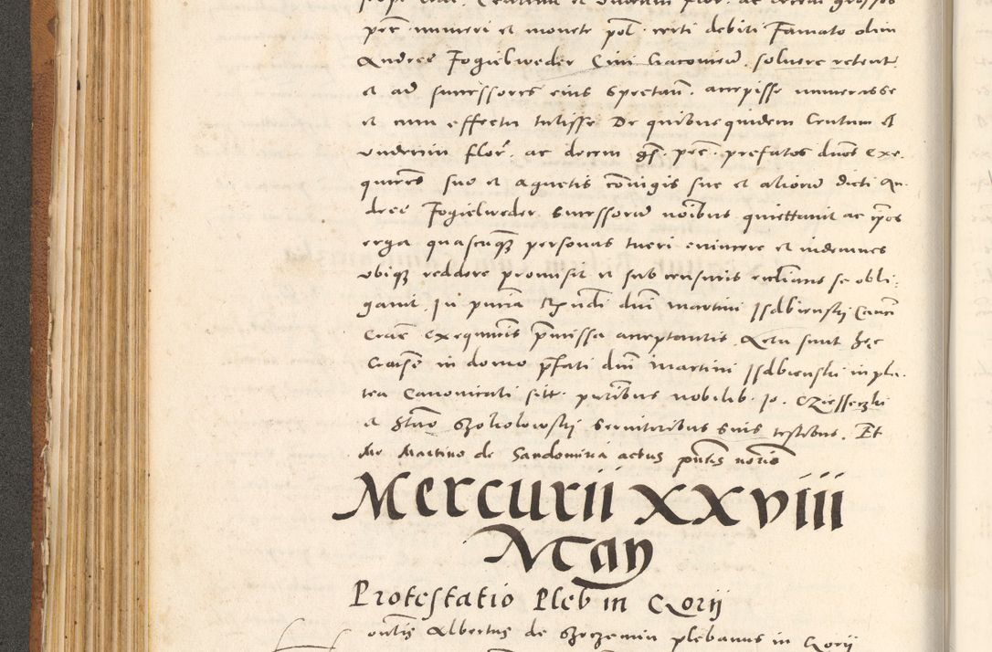 Zdjęcie nr 209 dla obiektu archiwalnego: Acta actorum, sententiarum tam diffinitivarum quam interloquutoriarum, decretorum, obligationum, quietationum et constitutionum procuratorum coram reverendo domino Andrea Przeczlauski scholastico vicarioque in spiritualibus generali Cracoviensi, ad annum Domini millesimum quingentesimum sexagesimum primum, cuius inditio quarta, pontidicatus Pii quarti, annus secundus, poeliciter sequuntur