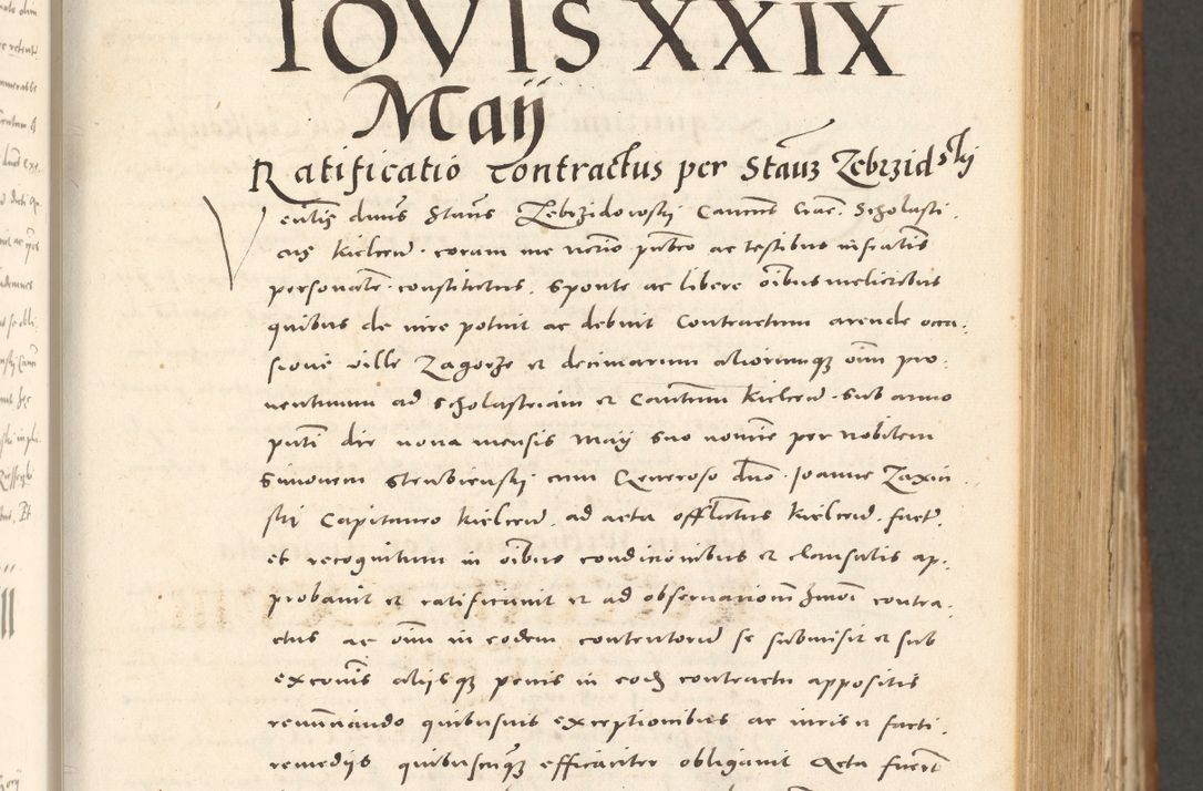 Zdjęcie nr 210 dla obiektu archiwalnego: Acta actorum, sententiarum tam diffinitivarum quam interloquutoriarum, decretorum, obligationum, quietationum et constitutionum procuratorum coram reverendo domino Andrea Przeczlauski scholastico vicarioque in spiritualibus generali Cracoviensi, ad annum Domini millesimum quingentesimum sexagesimum primum, cuius inditio quarta, pontidicatus Pii quarti, annus secundus, poeliciter sequuntur