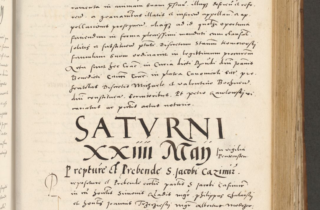 Zdjęcie nr 204 dla obiektu archiwalnego: Acta actorum, sententiarum tam diffinitivarum quam interloquutoriarum, decretorum, obligationum, quietationum et constitutionum procuratorum coram reverendo domino Andrea Przeczlauski scholastico vicarioque in spiritualibus generali Cracoviensi, ad annum Domini millesimum quingentesimum sexagesimum primum, cuius inditio quarta, pontidicatus Pii quarti, annus secundus, poeliciter sequuntur