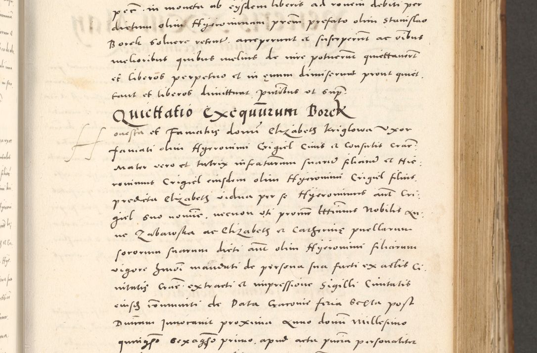 Zdjęcie nr 202 dla obiektu archiwalnego: Acta actorum, sententiarum tam diffinitivarum quam interloquutoriarum, decretorum, obligationum, quietationum et constitutionum procuratorum coram reverendo domino Andrea Przeczlauski scholastico vicarioque in spiritualibus generali Cracoviensi, ad annum Domini millesimum quingentesimum sexagesimum primum, cuius inditio quarta, pontidicatus Pii quarti, annus secundus, poeliciter sequuntur