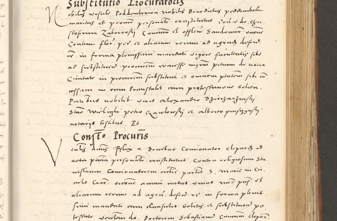 Zdjęcie nr 196 dla obiektu archiwalnego: Acta actorum, sententiarum tam diffinitivarum quam interloquutoriarum, decretorum, obligationum, quietationum et constitutionum procuratorum coram reverendo domino Andrea Przeczlauski scholastico vicarioque in spiritualibus generali Cracoviensi, ad annum Domini millesimum quingentesimum sexagesimum primum, cuius inditio quarta, pontidicatus Pii quarti, annus secundus, poeliciter sequuntur