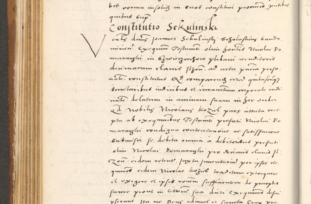 Zdjęcie nr 185 dla obiektu archiwalnego: Acta actorum, sententiarum tam diffinitivarum quam interloquutoriarum, decretorum, obligationum, quietationum et constitutionum procuratorum coram reverendo domino Andrea Przeczlauski scholastico vicarioque in spiritualibus generali Cracoviensi, ad annum Domini millesimum quingentesimum sexagesimum primum, cuius inditio quarta, pontidicatus Pii quarti, annus secundus, poeliciter sequuntur