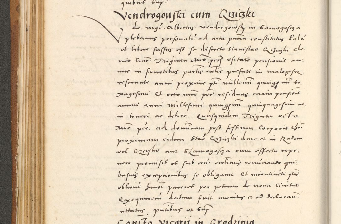 Zdjęcie nr 171 dla obiektu archiwalnego: Acta actorum, sententiarum tam diffinitivarum quam interloquutoriarum, decretorum, obligationum, quietationum et constitutionum procuratorum coram reverendo domino Andrea Przeczlauski scholastico vicarioque in spiritualibus generali Cracoviensi, ad annum Domini millesimum quingentesimum sexagesimum primum, cuius inditio quarta, pontidicatus Pii quarti, annus secundus, poeliciter sequuntur