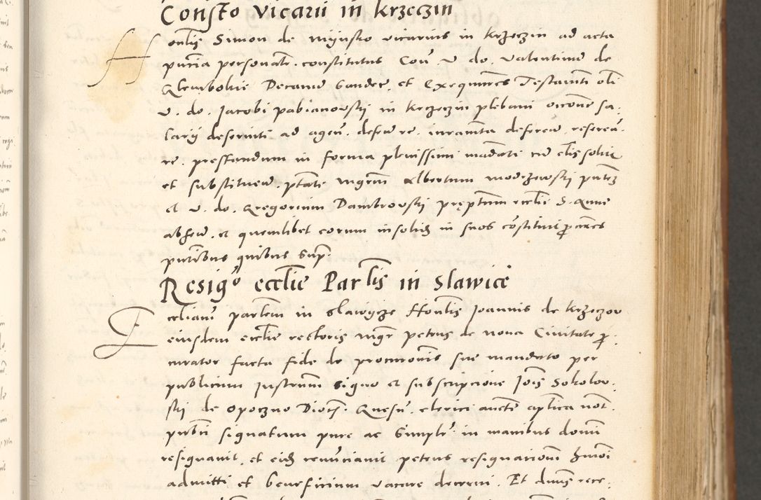 Zdjęcie nr 164 dla obiektu archiwalnego: Acta actorum, sententiarum tam diffinitivarum quam interloquutoriarum, decretorum, obligationum, quietationum et constitutionum procuratorum coram reverendo domino Andrea Przeczlauski scholastico vicarioque in spiritualibus generali Cracoviensi, ad annum Domini millesimum quingentesimum sexagesimum primum, cuius inditio quarta, pontidicatus Pii quarti, annus secundus, poeliciter sequuntur